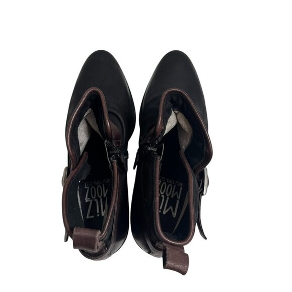Miz Mooz Karima Harness Moto Bootie Black Leather size 39/8.5 New $220 - Picture 5 of 7